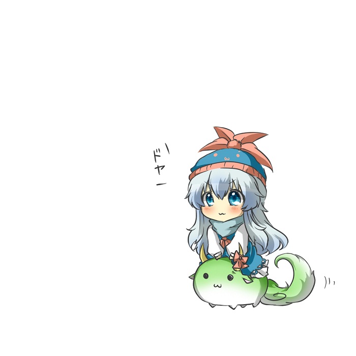 >:3, :3, blue_eyes, blue_hair, blush, chibi, ex-keine, expressive_clothes
