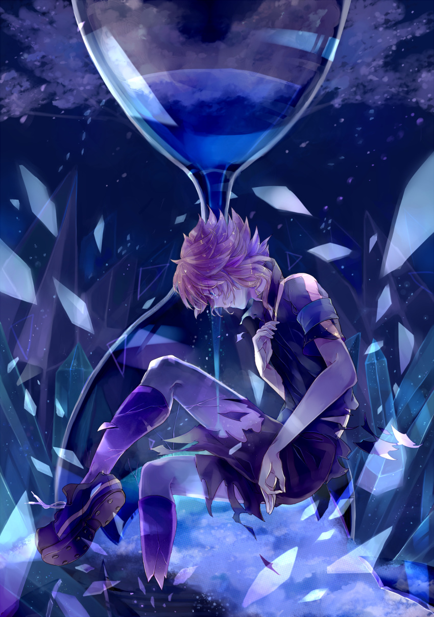 amemiya_taiyou, broken_glass, glass, highres, hourglass, inazuma_eleven, inazuma_eleven_(series), inazuma_eleven_go