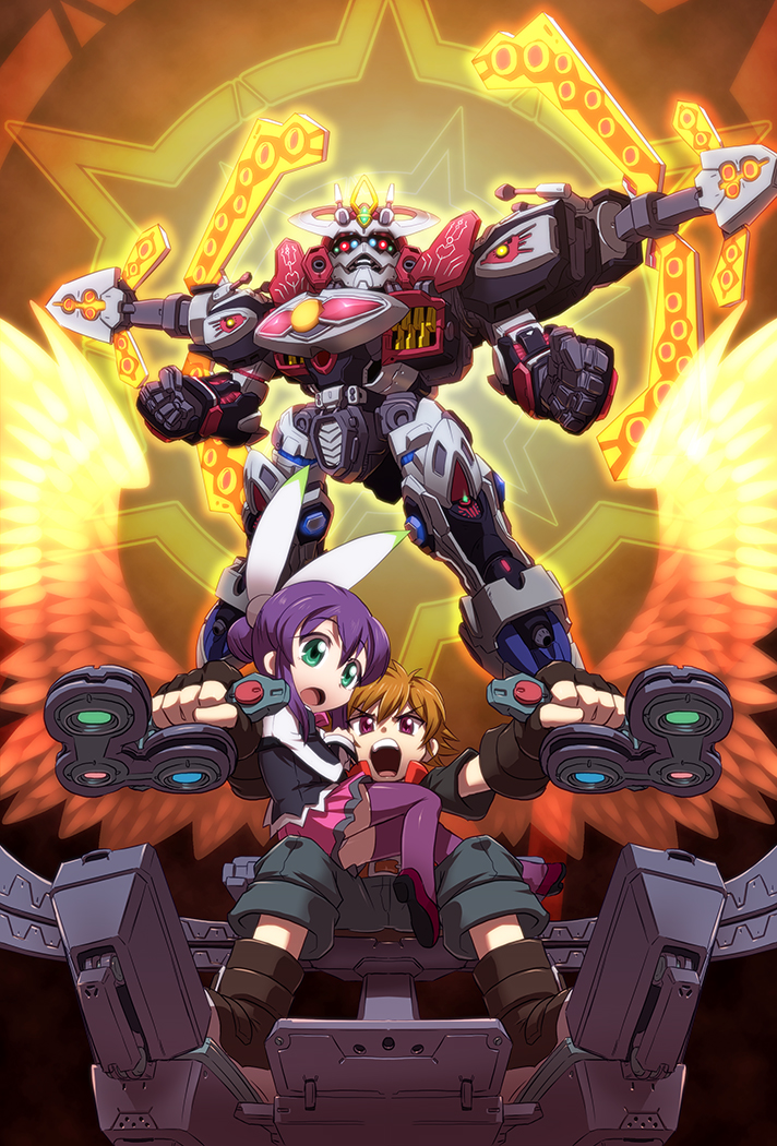 aquarion_(series), aquarion_evol, aquarion_evol_(mecha), cockpit, fingerless_gloves, gloves, green_eyes, hair_bun