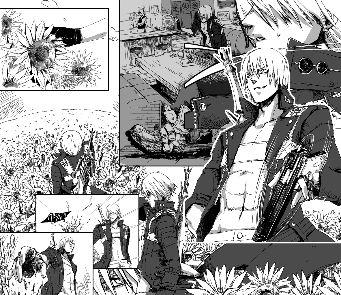 abs, aka_gan_k, akagishi_k, bar, coat, comic, crossover, dante