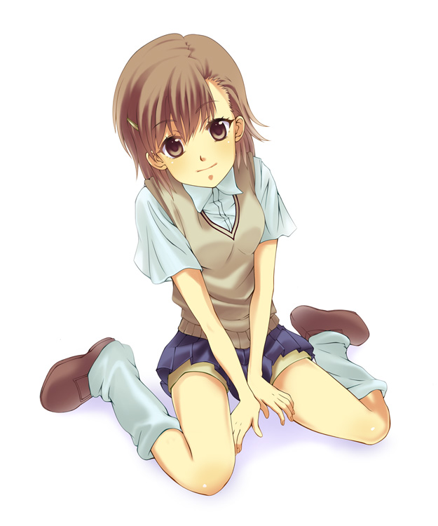 colored, erhr, hair_ornament, hairclip, misaka_mikoto, routo_(rapi), school_uniform, short_hair