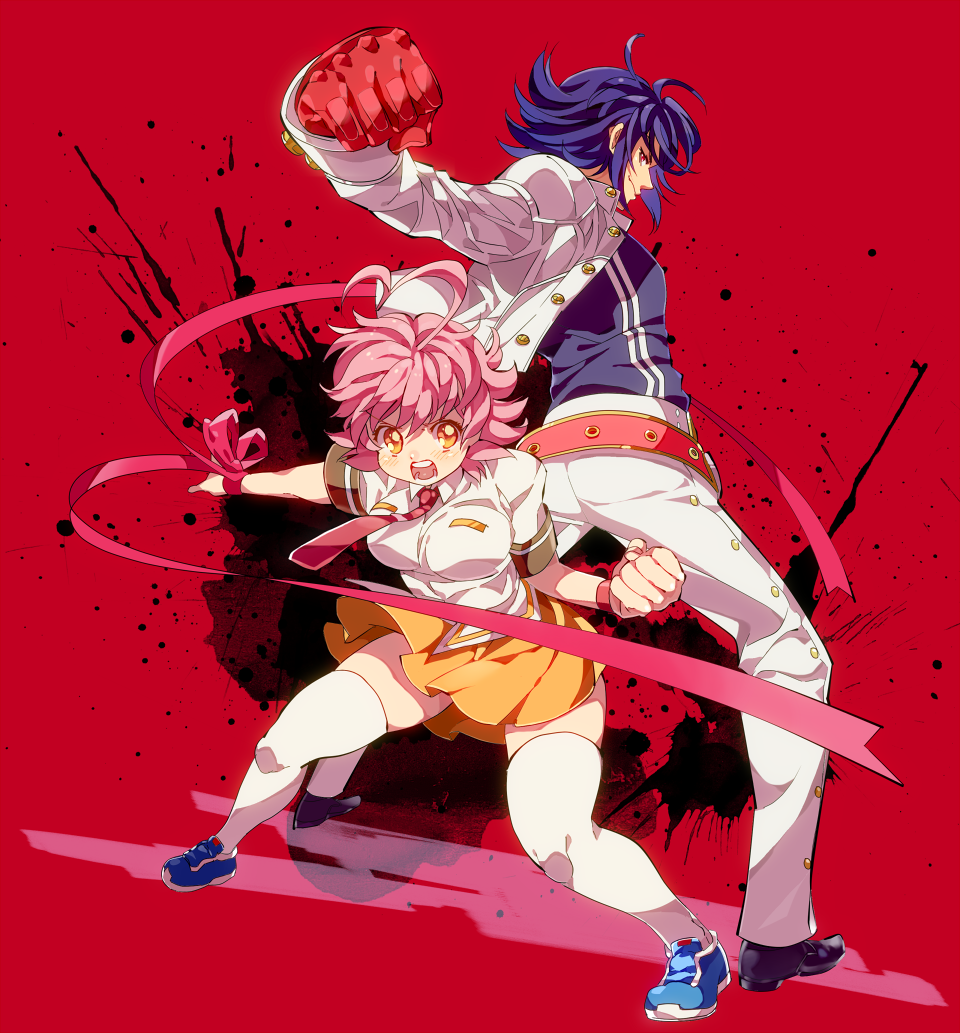 1girl, ahoge, aino_heart, akiyama_(yamagoya), arcana_heart, belt, big_bang_beat, daibanchou