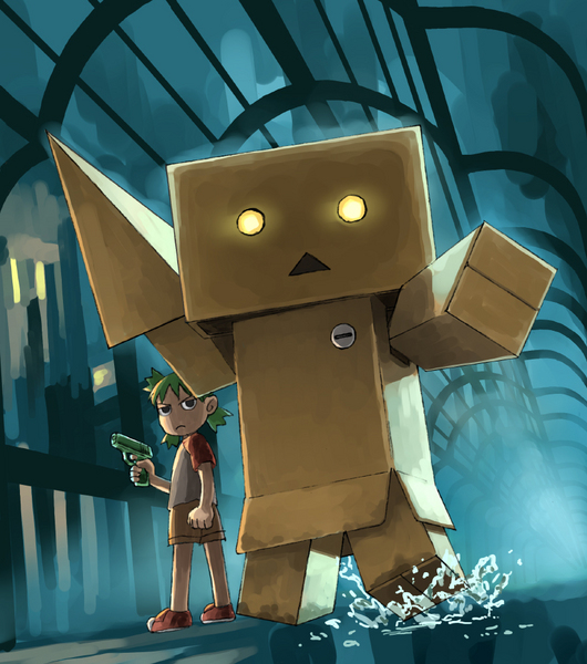 artist_request, big_daddy, bioshock, box, cardboard_box, character_request, child, danbo