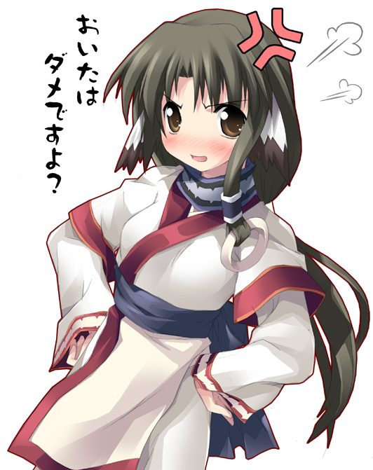 blush, dog_ears, eruru, eruruw, japanese_clothes, kantoku, utawareru_mono, utawarerumono