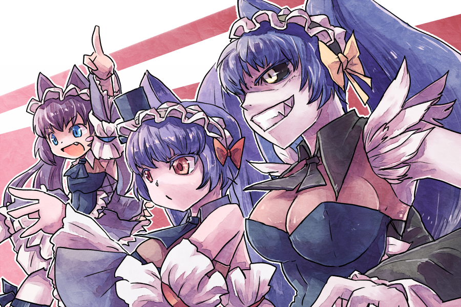 animal_ears, blue_eyes, bow, cat_ears, celia, celia_(chaos_code), celia_ii_kai, chaos_code