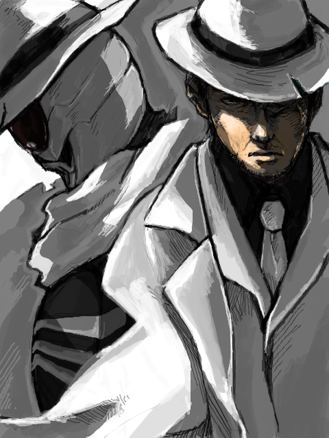 dih, dual_persona, fedora, hat, henshin, kamen_rider, kamen_rider_skull, kamen_rider_w
