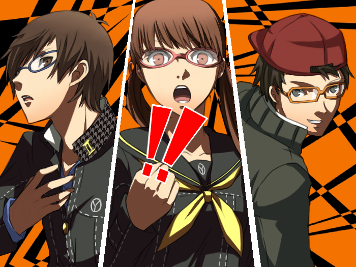 1girl, 2boys, adult, all-out_attack, bad_id, baseball_cap, brown_eyes, brown_hair
