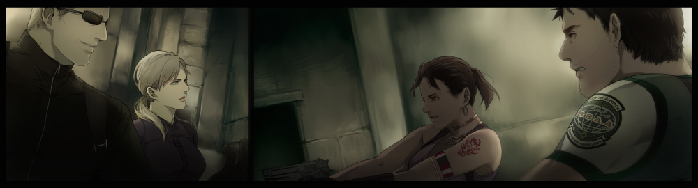 chris_redfield, gobeur, gun, jill_valentine, resident_evil, resident_evil_5, sheva_alomar, spoilers, weapon