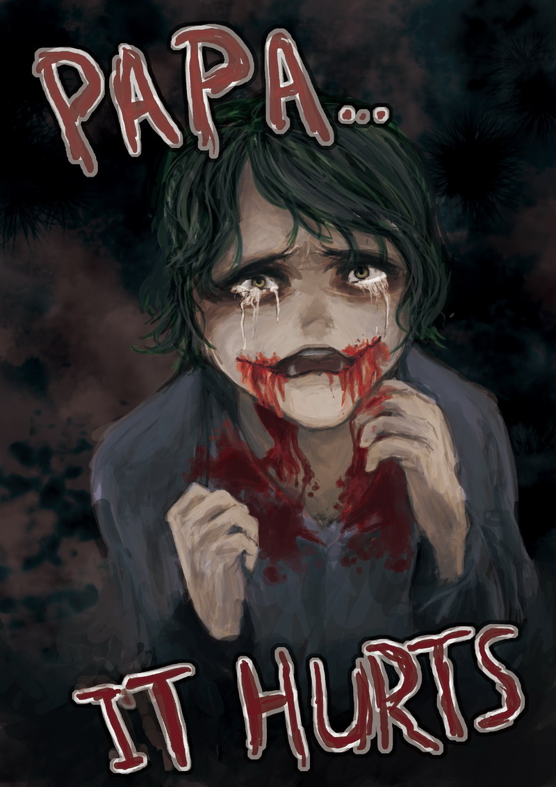 bad_id, blood, child, dc_comics, glasgow_smile, mak_(kainemaru), tears, the_dark_knight