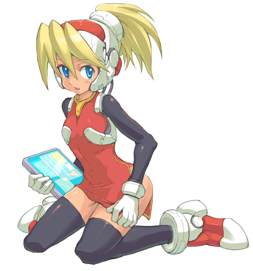 5yusuke3, blue_eyes, ciel_(mega_man), ciel_(rockman), display, helmet, mega_man_(series), mega_man_zero_(series)