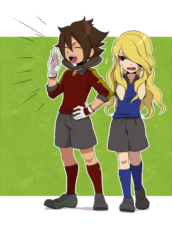 bad_id, blonde_hair, covering_ears, hair_over_one_eye, hinano_kinsuke, inazuma_eleven, inazuma_eleven_(series), inazuma_eleven_go