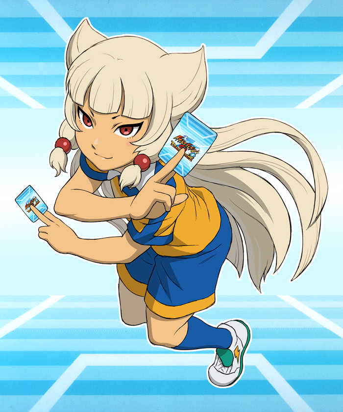 :3, card, inazuma_eleven, inazuma_eleven_(series), inazuma_eleven_go, inazuma_eleven_go_tcg, lightning_bolt, long_hair