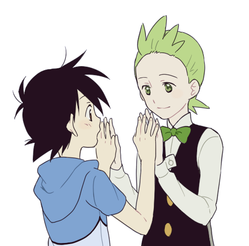 bad_id, black_hair, bowtie, brown_eyes, child, dent_(pokemon), formal, green_eyes