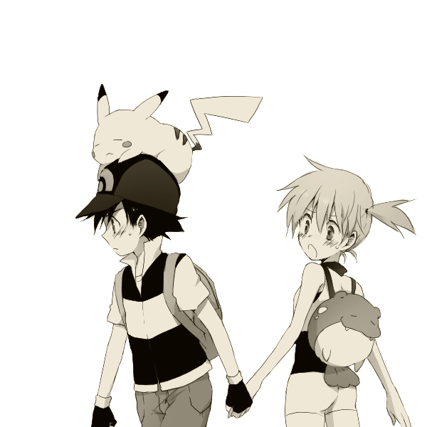 1boy, 1girl, backpack, bad_id, bag, black_hair, blush, child