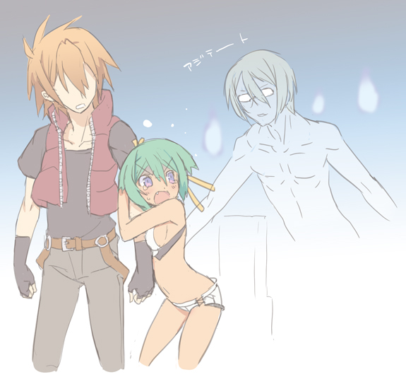 aquarion_(series), aquarion_evol, blade_(lovewn), cropped_legs, fingerless_gloves, ghost, gloves, green_hair
