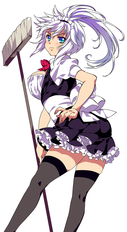 akiyama_(yamagoya), aner_rolange, blue_eyes, blush, broom, character_request, frills, m.u.g.e.n