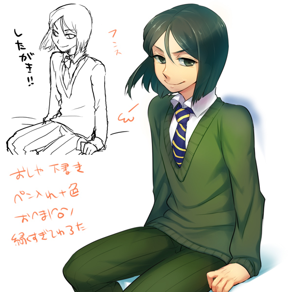 bangs, fancyidiots, fate/zero, fate_(series), green_eyes, green_hair, male, necktie