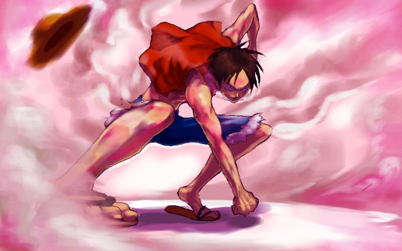 1boy, angry, bent_knees, black_hair, blood, clenched_hand, clenched_hands, fighting_stance