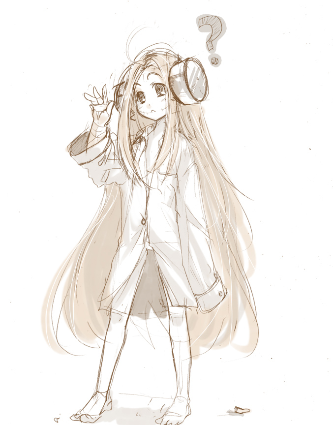 ?, barefoot, bolt, bolts, franken_fran, glasgow_smile, hoshinokaoru, long_hair