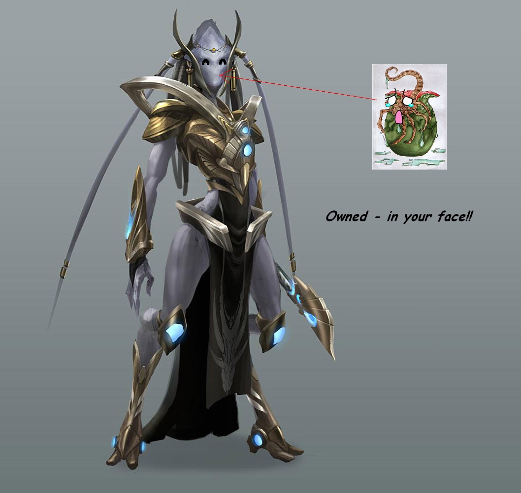 aliens_eggalien, armor, artist_request, digitigrade, female, head_ornament, hips, mouthless, ornate_armor, protoss, protoss_vs_facehugger, purple, selendis, solo, standing, starcraft, xenomorph