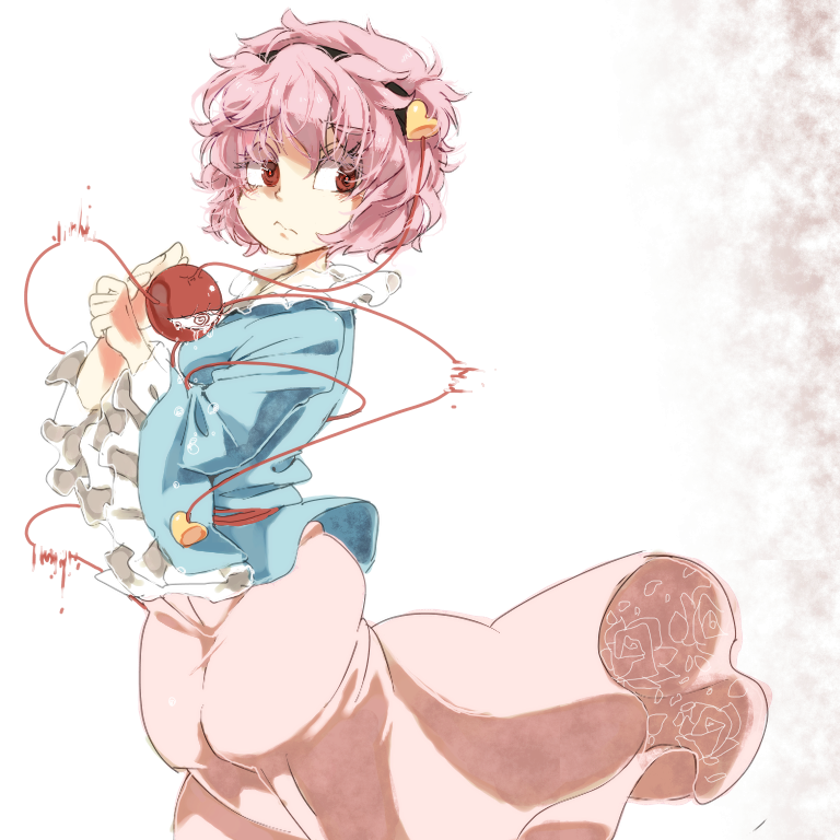 @_@, eyeball, hairband, heart, iroyopon, komeiji_satori, long_skirt, pink_hair