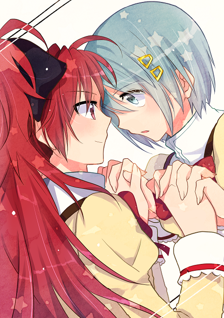 alternate_costume, blue_eyes, blue_hair, bow, face, hair_bow, hair_ornament, hairclip
