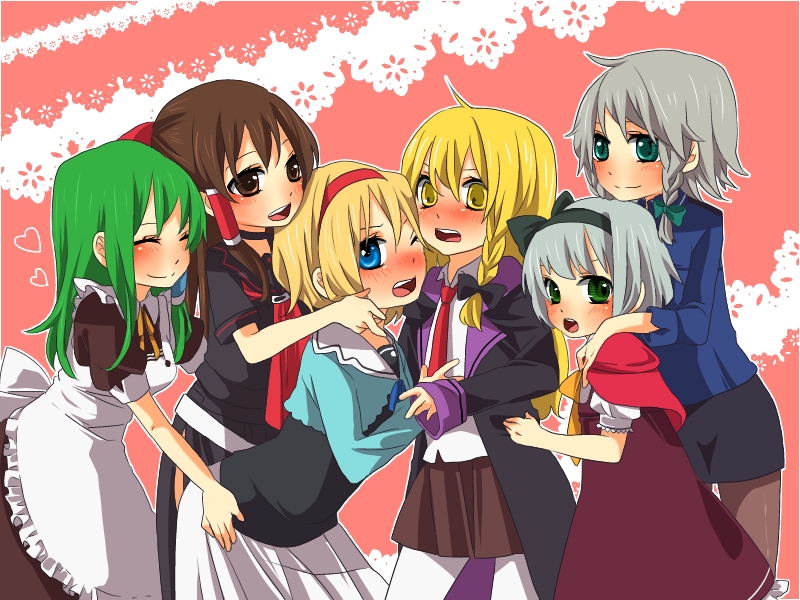 ^_^, akai_ringo, akai_ringo_(cosplay), alice_margatroid, alternate_costume, ascot, blonde_hair, blue_eyes