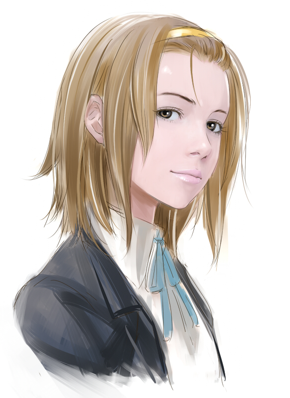 brown_eyes, brown_hair, hairband, k-on!, portrait, realistic, short_hair, shoumaru_(gadget_box)
