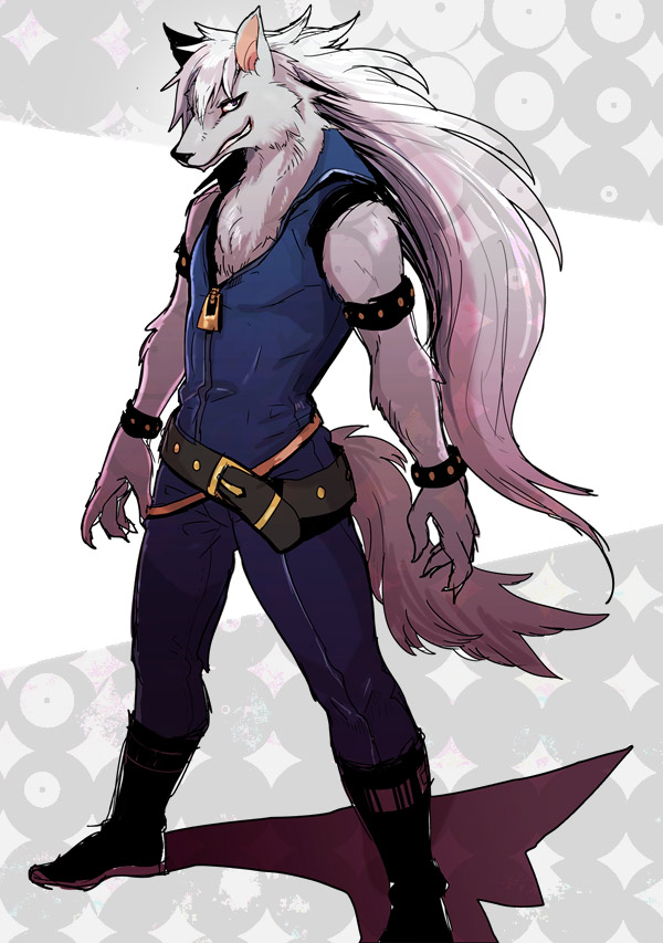 bad_id, belt, boots, grin, kitakarai, long_hair, male, pants