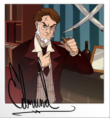 alcohol, beard, brown_hair, edmund, gaia_online, glasses, scar, suit