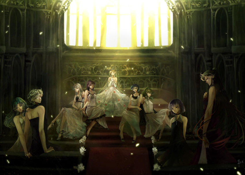 aino_minako, bishoujo_senshi_sailor_moon, blonde_hair, character_request, dress, elbow, formal, gloves