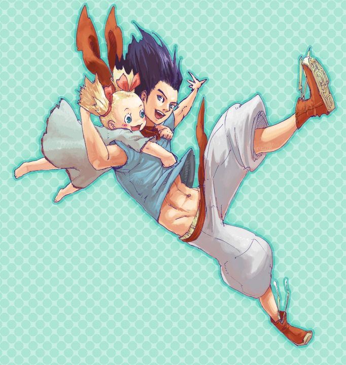 android_17, blonde_hair, blue_eyes, dragon_ball, dragon_ball_z, dragonball_z, falling, happy