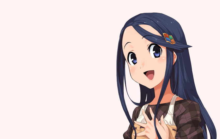 bing, blue_hair, hair_ornament, hairpin, happy, highres, microsoft_bing, nanako_(bing)