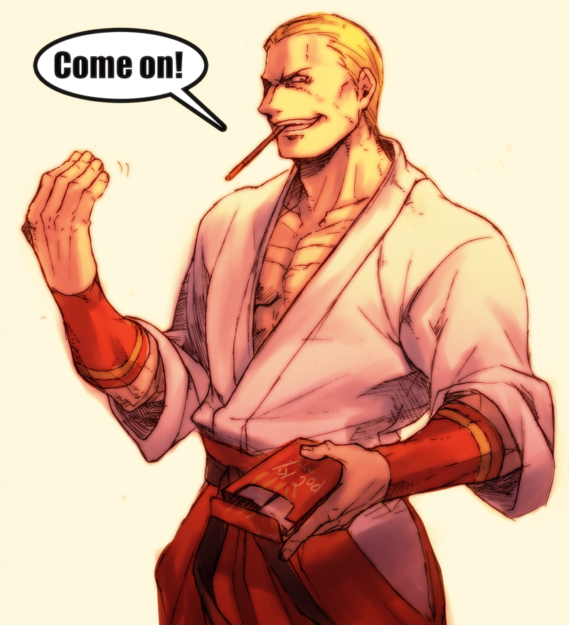 bringiton, carton, dougi, geese_howard, hakama, itkz_(pixiv), japanese_clothes, king_of_fighters