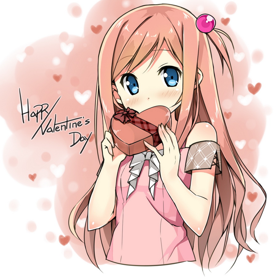 bare_shoulders, blue_eyes, blush, bow, brown_hair, bust, casual, covering_mouth