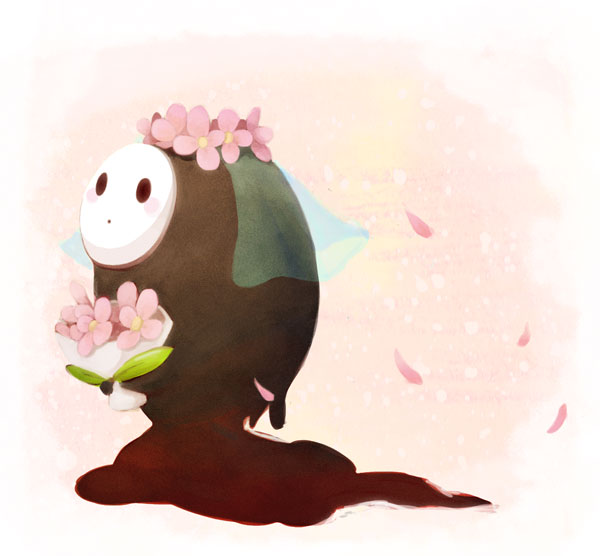 blazblue, blush, bouquet, flower, kainou, petals, veil