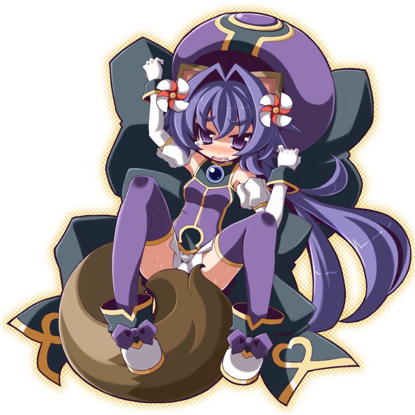 animal_ears, blush, crazy_developers, elbow_gloves, gloves, hat, highres, long_hair