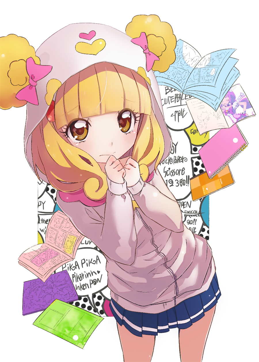 blonde_hair, bow, brown_eyes, cameo, candy_(smile_precure!), candy_(smile_precure!)_(cosplay), cure_blue_(aoryu), cure_happy