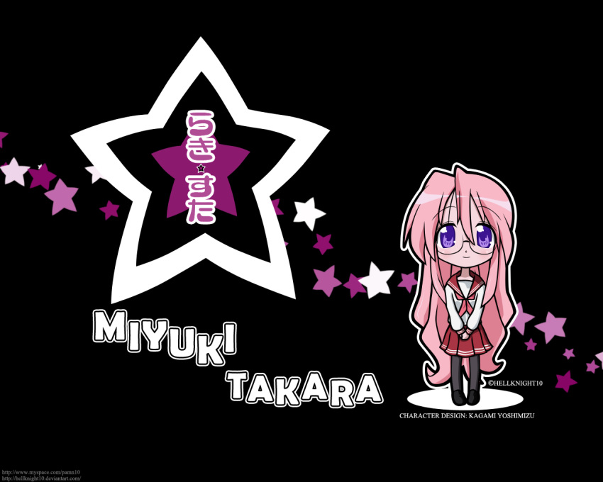 black, hellknight10, long_hair, lucky_star, pink_hair, takara_miyuki