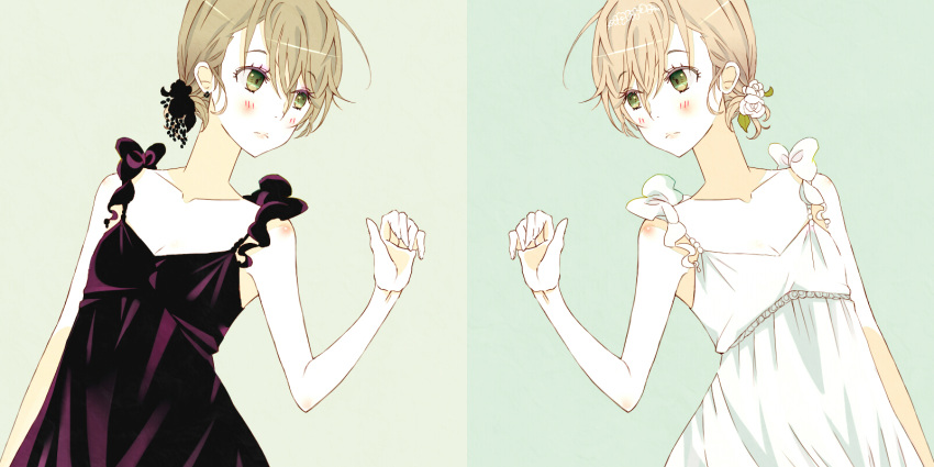 dress, flower, highres, kanata_(mizubenisumutori), misaka_mikoto, to_aru_kagaku_no_railgun, to_aru_majutsu_no_index
