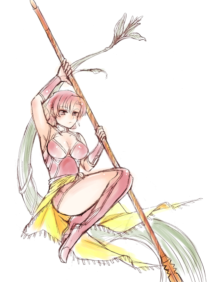 bazett_fraga_mcremitz, breasts, cleavage, earrings, fate/hollow_ataraxia, fate_(series), gae_bolg, jewelry