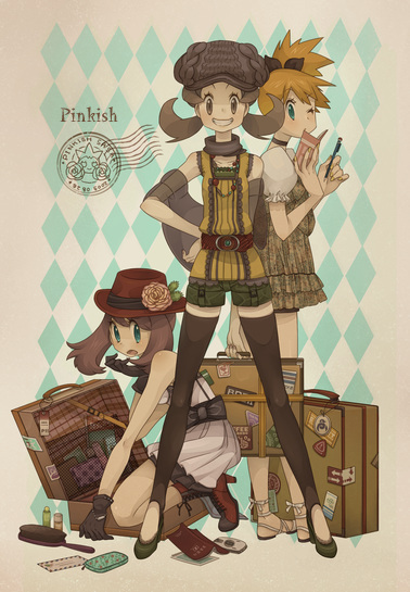 alternate_costume, belt, blouse, blue_eyes, boots, bow, bracelet, brown_eyes