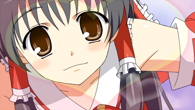 aomi, aomi_riru, bad_id, black_hair, blush, brown_eyes, detached_sleeves, hair_tubes