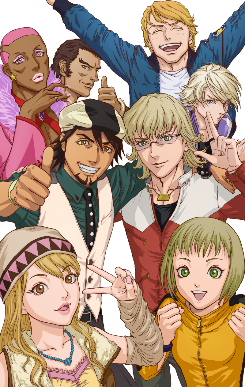 6+boys, ^_^, antonio_lopez, barnaby_brooks_jr, beanie, bibirii, blonde_hair, brown_eyes