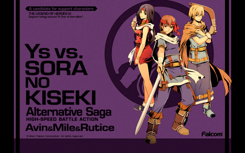 2boys, akai_shizuku, avin, bandana, bandanna, black_hair, blonde_hair, boomerang