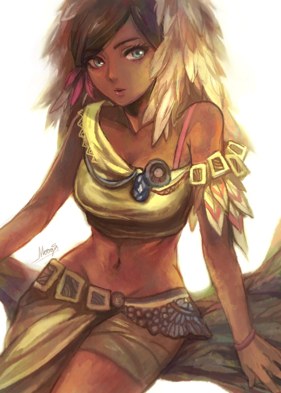 :o, aqua_eyes, blue_eyes, bracelet, breasts, brown_hair, cleavage, dark_skin