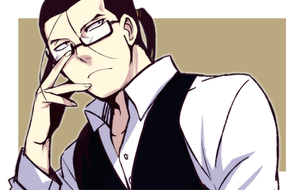antenna_hair, bespectacled, black_hair, face, fullmetal_alchemist, glasses, kouya_(libera), male