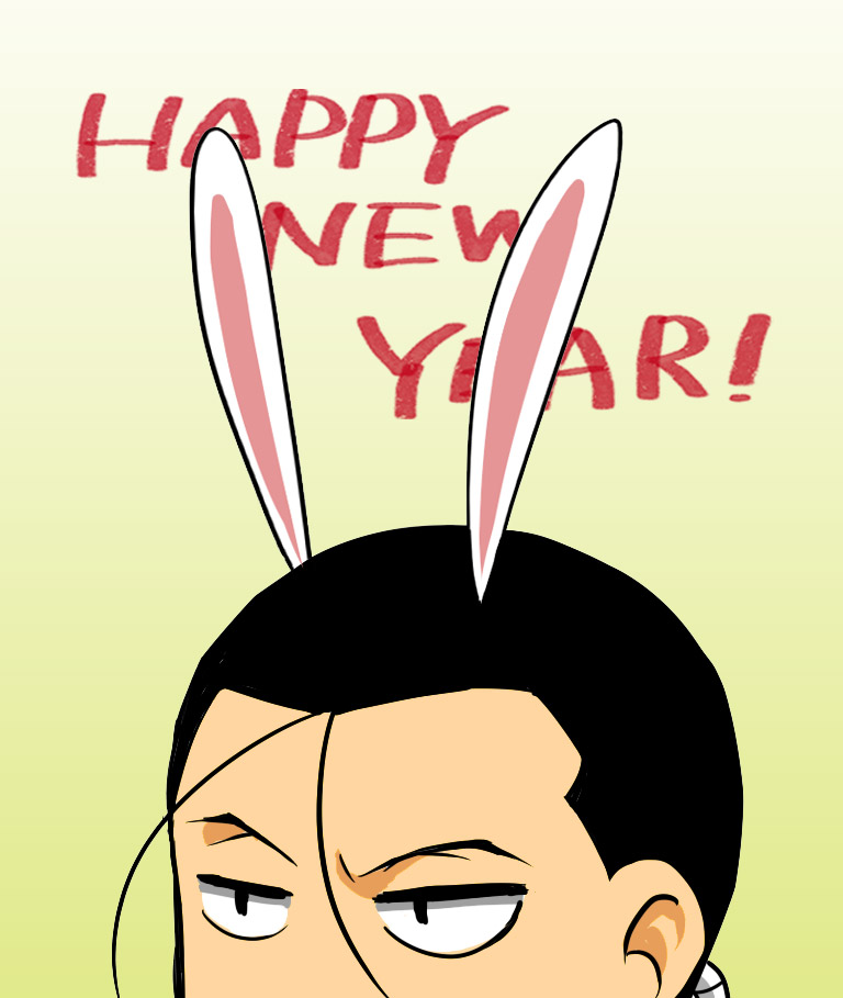antenna_hair, bad_id, black_hair, bunny_ears, english, face, fullmetal_alchemist, happy_new_year