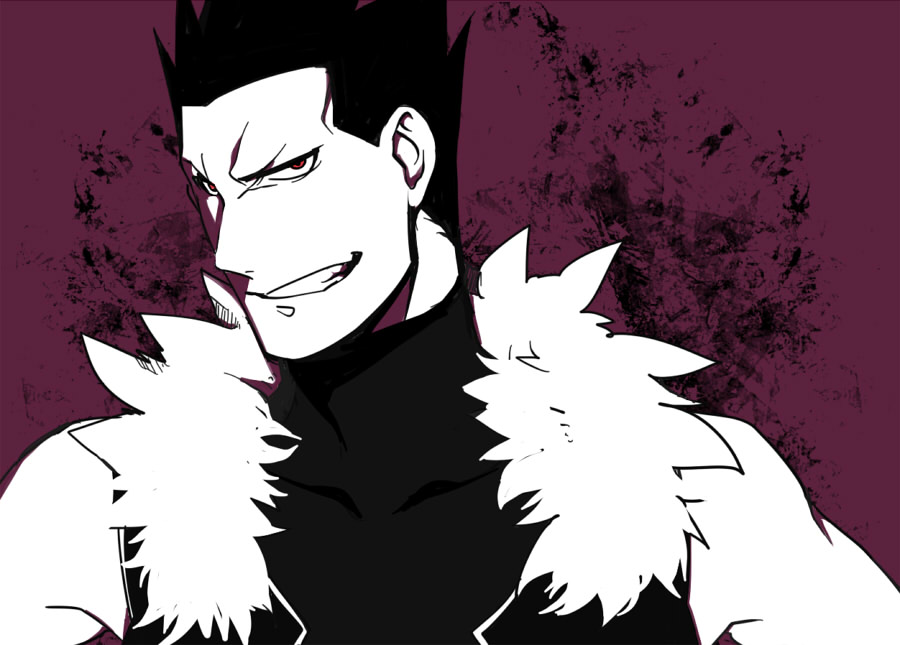 black_hair, face, fullmetal_alchemist, greed, grin, homunculus, kouya_(libera), male