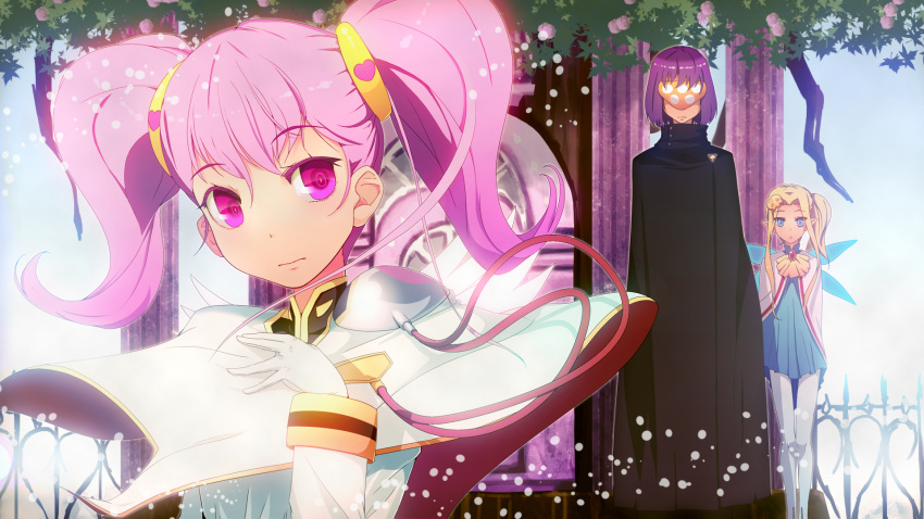 blonde_hair, blue_eyes, character_request, cloak, cosplay, dress, fairy, gdgd_fairies